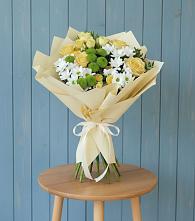 Букет цветов из:  Хризантемы и Розы #REPLACE_PRED# Майма